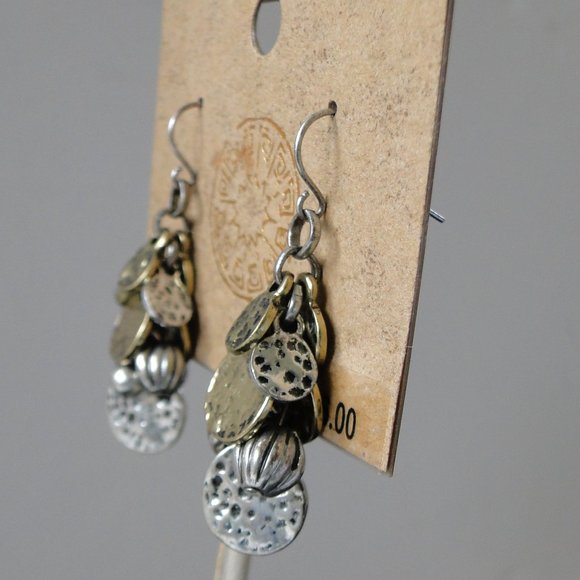 Ruby Rd Dangle Gold Silver Earrings - Picture 3 of 3